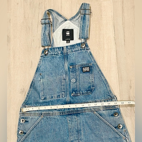 G-Star Raw Dungaree Dress, Blue Denim Overall Dress, Size XXS - Picture 12 of 13